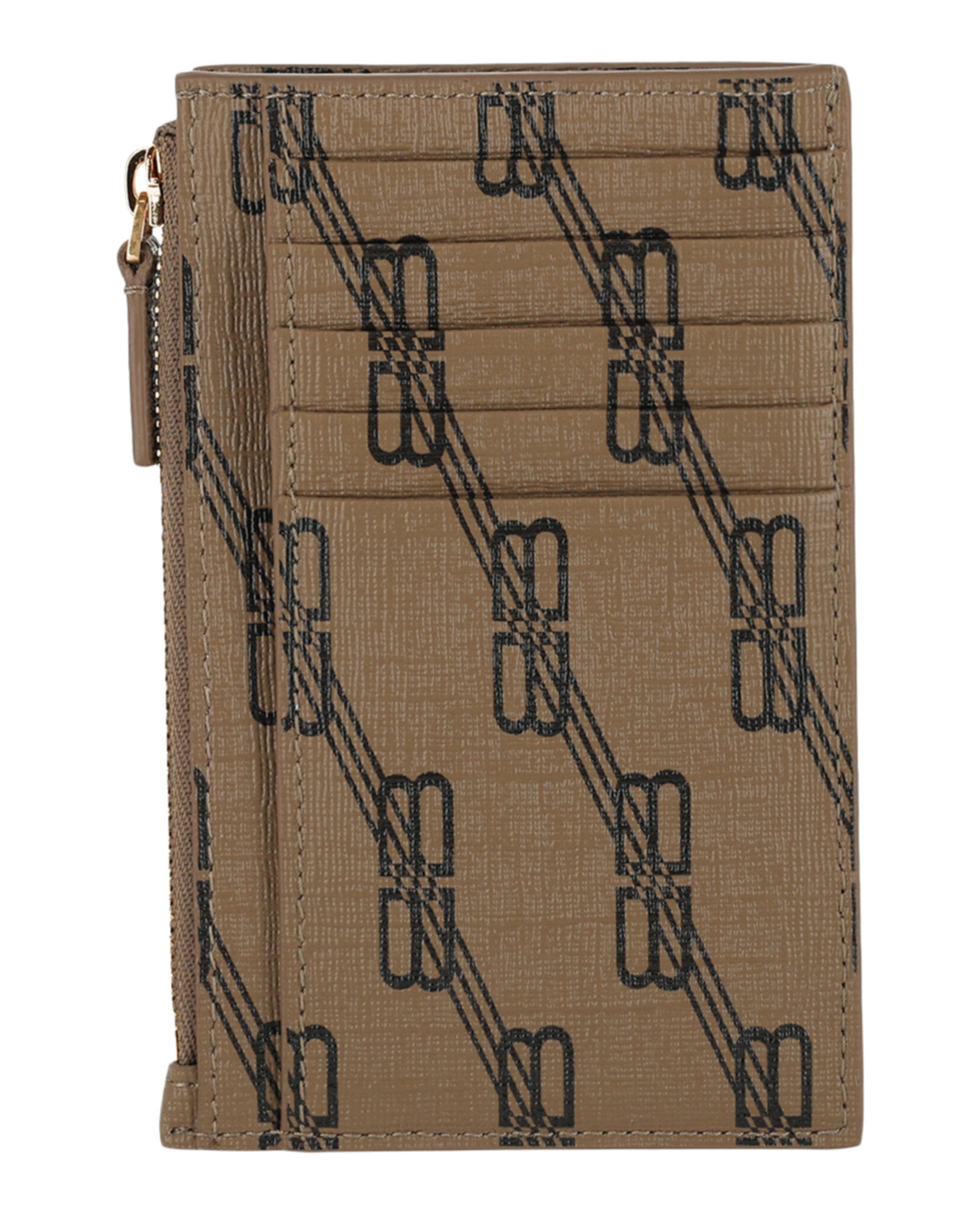 Balenciaga Mens BB Monogram Coated Canvas Card Holder