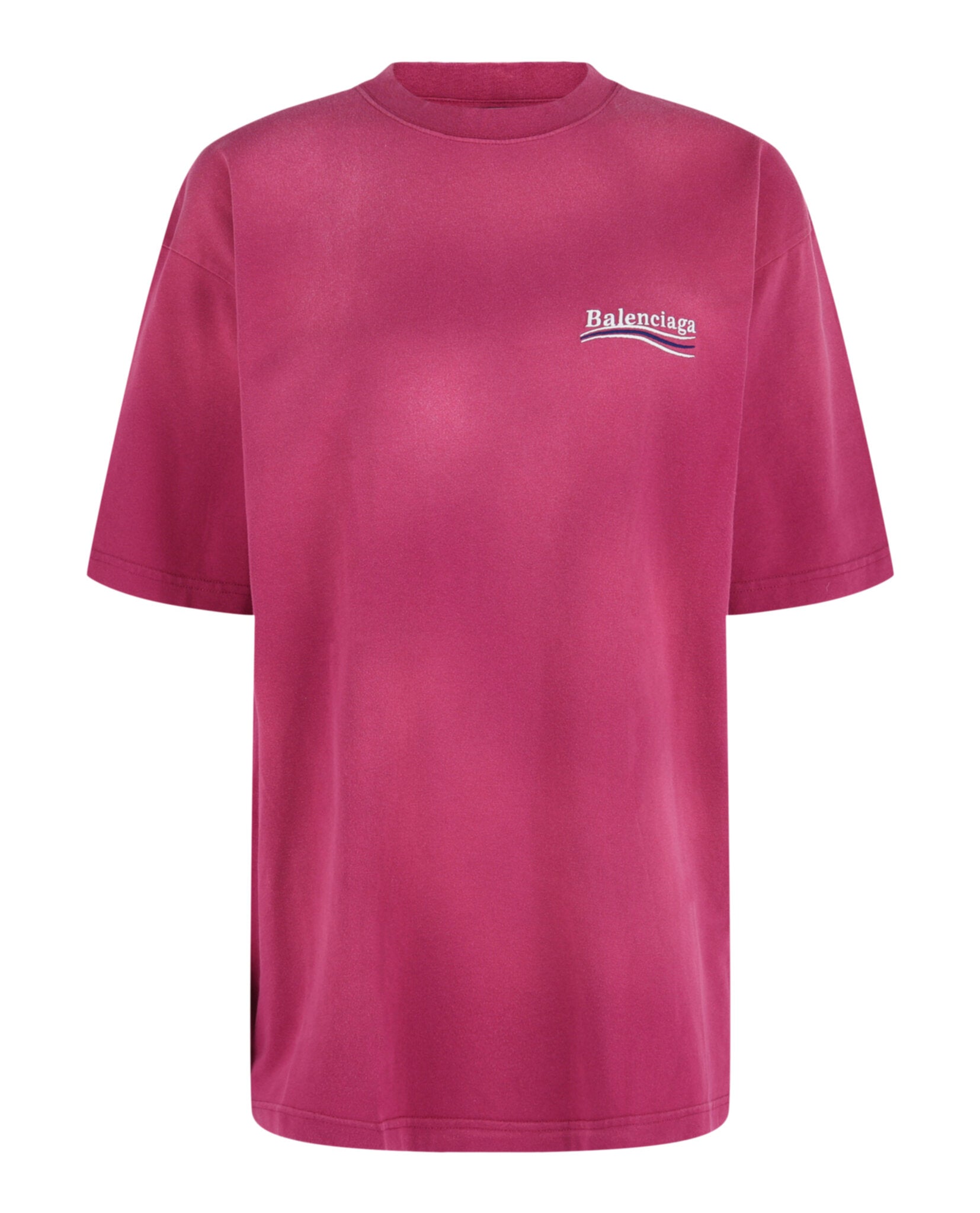 Balenciaga Balenciaga Womens Political Campaign Logo-Embroidered T-Shirt