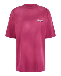 Balenciaga Balenciaga Womens Political Campaign Logo-Embroidered T-Shirt