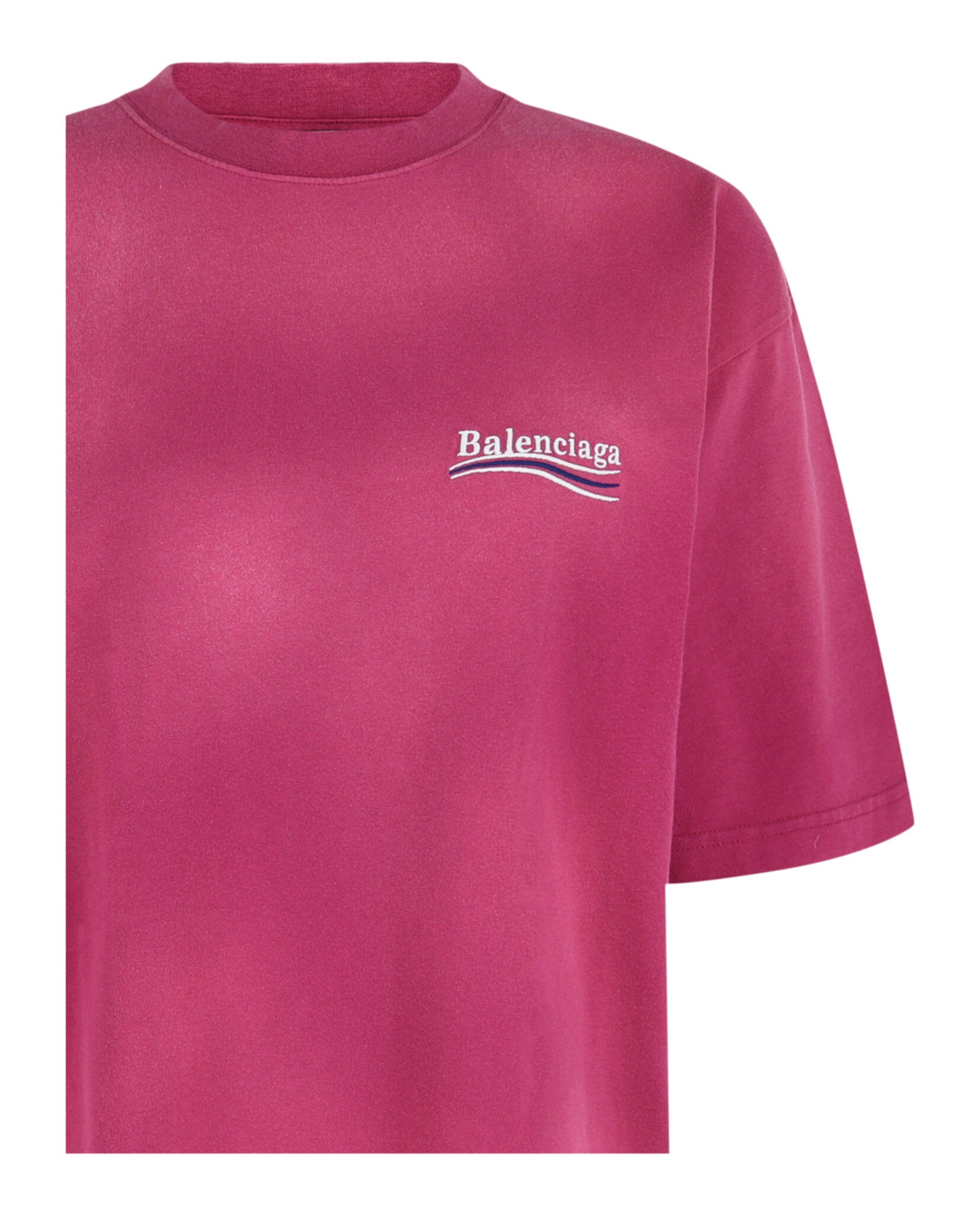 Balenciaga Balenciaga Womens Political Campaign Logo-Embroidered T-Shirt
