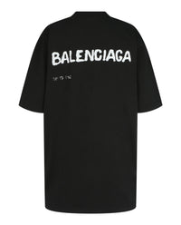 Balenciaga Womens Oversized Hand Drawn T-Shirt