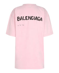 Balenciaga Womens Oversized Hand Drawn T-Shirt