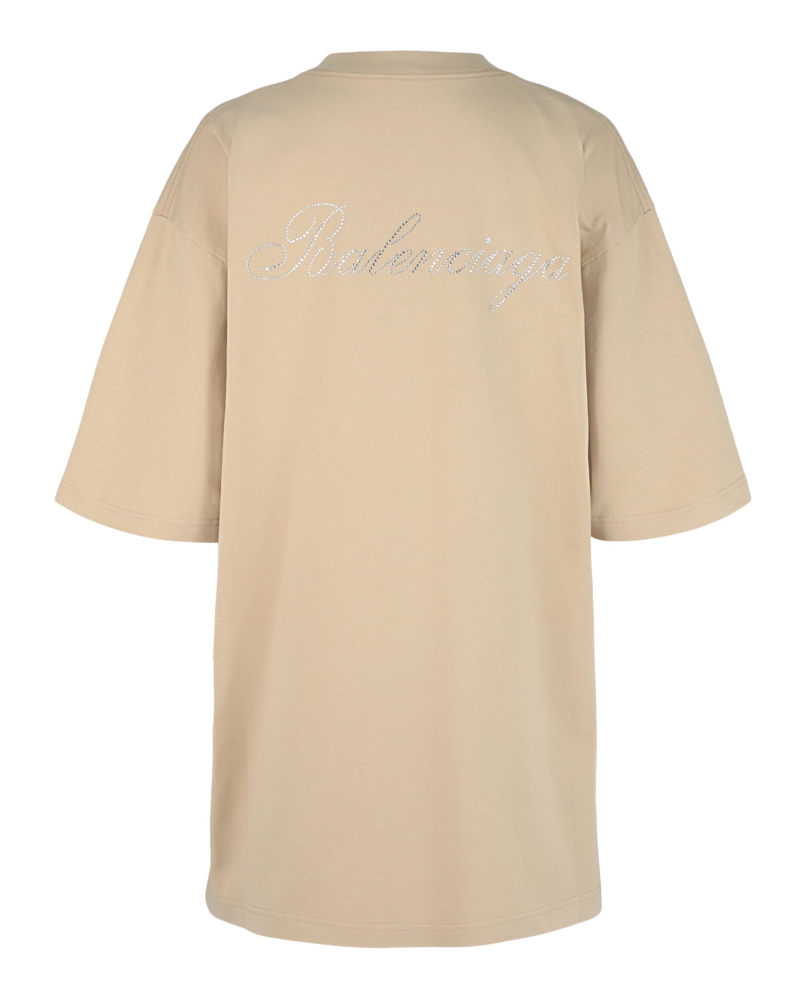 Balenciaga Balenciaga Womens Handwritten Logo Crystal-Embellished T-Shirt