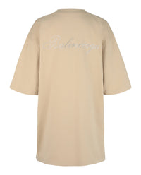 Balenciaga Balenciaga Womens Handwritten Logo Crystal-Embellished T-Shirt