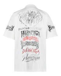 Balenciaga Mens Metal Logo Oversized T-Shirt