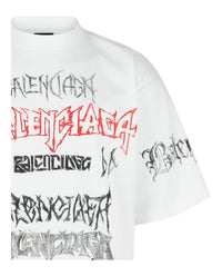 Balenciaga Mens Metal Logo Oversized T-Shirt
