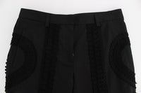 Dolce & Gabbana Black Cotton Stretch Torero Capris Women's Pants