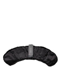 Dolce & Gabbana Black Fur Shawl Neck Wrap Cover Collar Women's Scarf