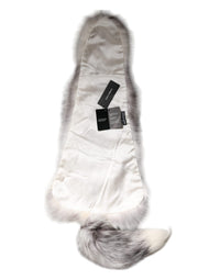 Dolce & Gabbana White Fox Fur Neck Wrap Warmer Winter Women's Scarf