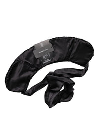 Dolce & Gabbana Black Lamb Fur Women Neck Warmer Winter Women's Scarf