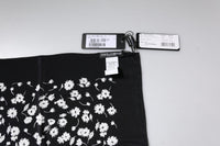 Dolce & Gabbana Black Floral Silk Square Wrap Shawl Women's Scarf