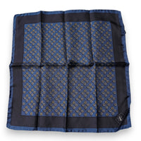 Dolce & Gabbana Blue Lady Bug Silk Square Handkerchief Men's Scarf
