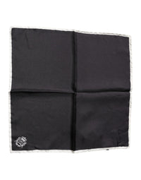Dolce & Gabbana Black Crown Logo Square Handkerchief Men's Scarf