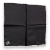 Dolce & Gabbana Black Crown Logo Square Handkerchief Men's Scarf
