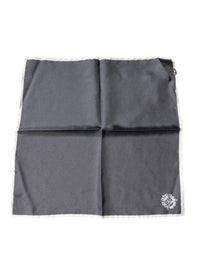 Dolce & Gabbana Gray Crown Logo Square Handkerchief Men's Scarf