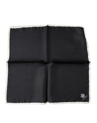 Dolce & Gabbana Black Crown Logo Square Handkerchief Men's Scarf