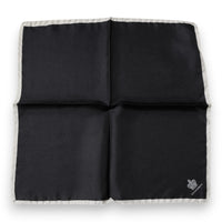 Dolce & Gabbana Black Crown Logo Square Handkerchief Men's Scarf