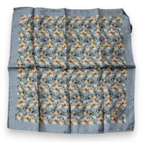 Dolce & Gabbana Gray Oranges Silk Square Handkerchief Men's Scarf