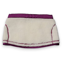 Dolce & Gabbana White Purple Cashmere Fleece Neck Warmer Women's Scarf