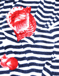 Dolce & Gabbana Multicolor Stripes Seashells Beach Women's Towel