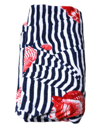 Dolce & Gabbana Multicolor Stripes Seashells Beach Women's Towel