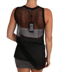 Dolce & Gabbana Black Mesh Transparent Blouse Women's T-shirt