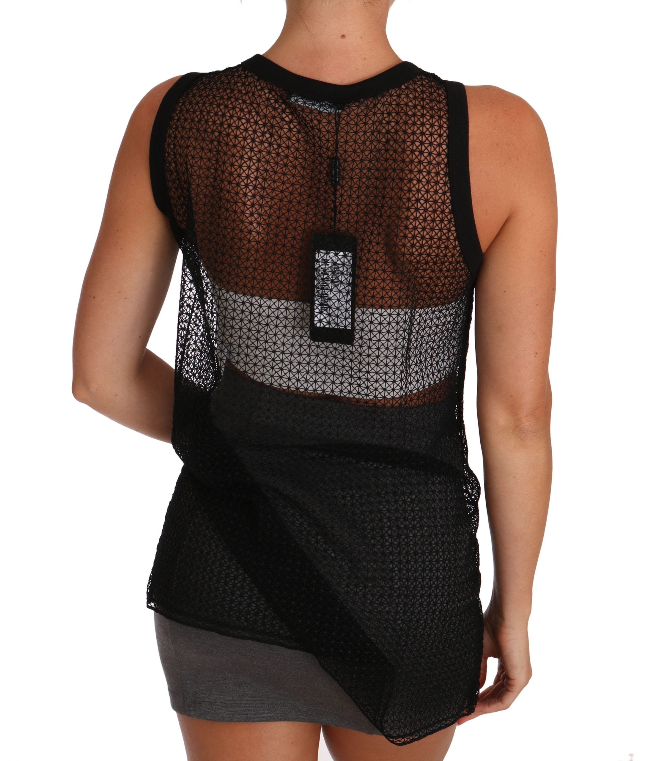 Dolce & Gabbana Black Mesh Transparent Blouse Women's T-shirt