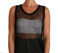 Dolce & Gabbana Black Mesh Transparent Blouse Women's T-shirt