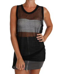 Dolce & Gabbana Black Mesh Transparent Blouse Women's T-shirt