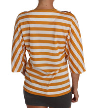 Dolce & Gabbana White Orange FIRENZE Top Women's T-shirt