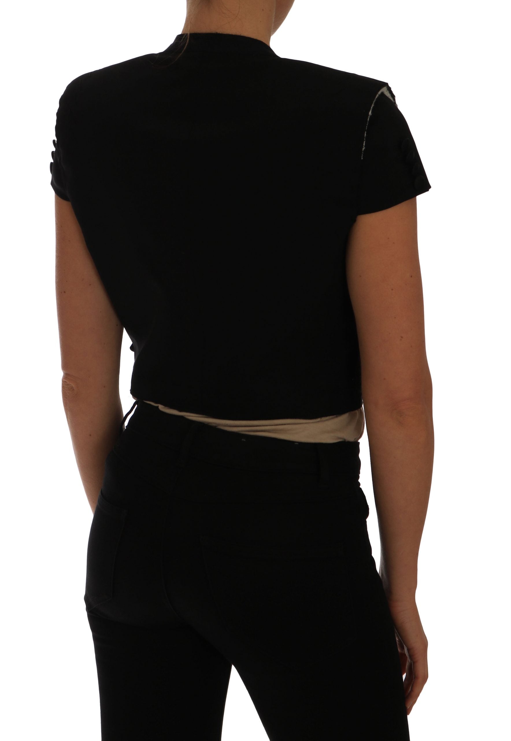 Dolce & Gabbana Dolce & Gabbana Black Short Croped Blazer Women's Jacket