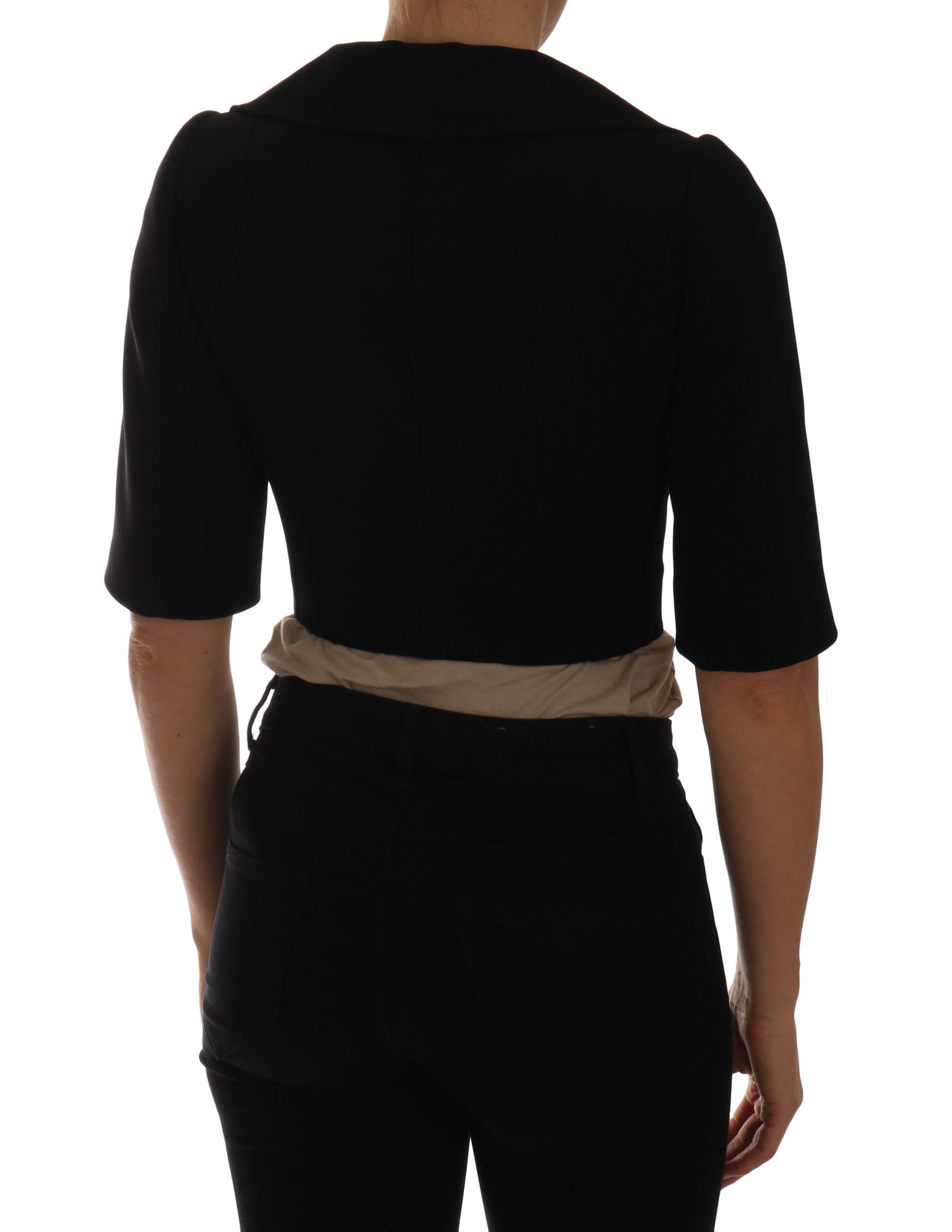 Dolce & Gabbana Dolce & Gabbana Black Short Croped Jacket Women's Blazer