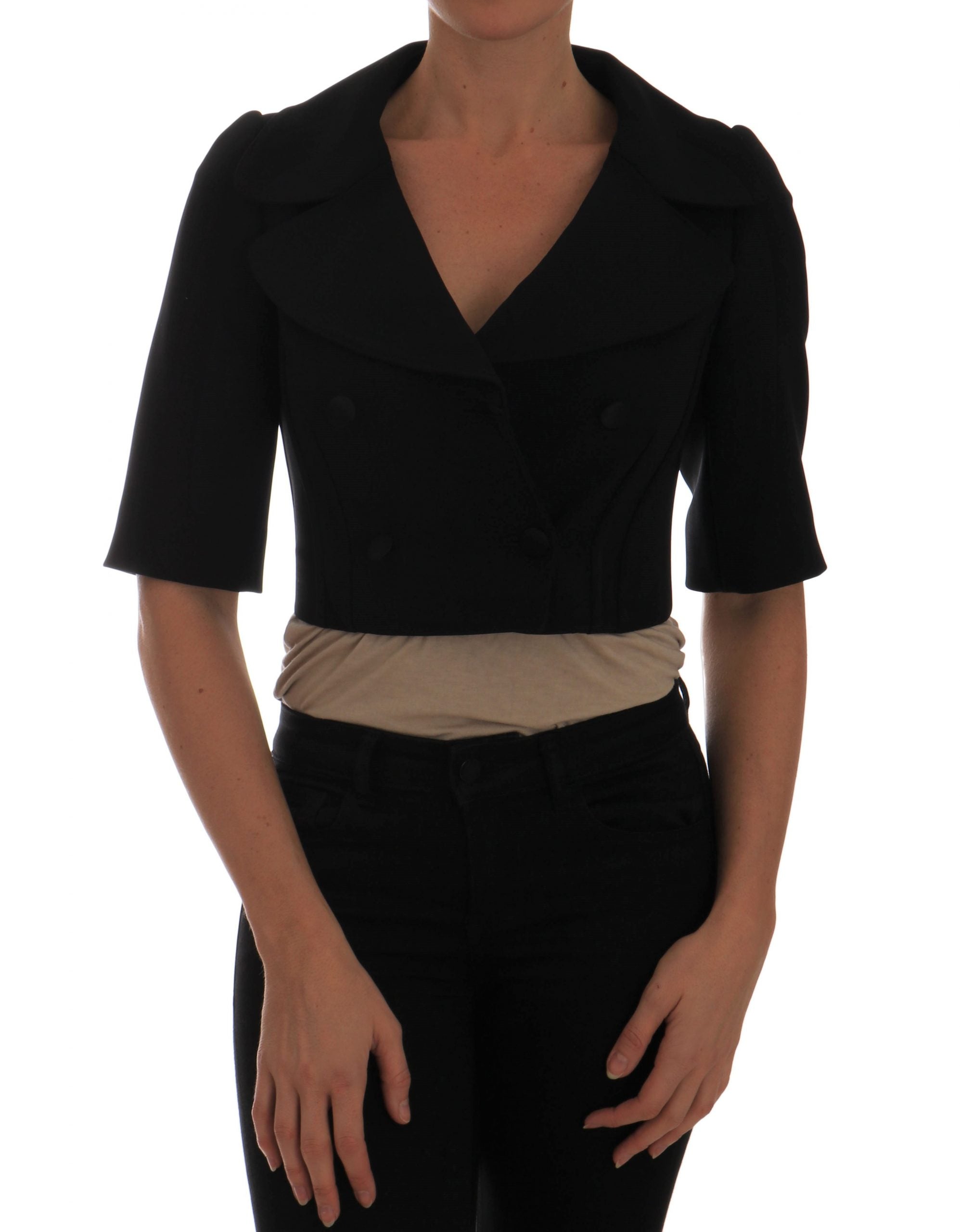 Dolce & Gabbana Dolce & Gabbana Black Short Croped Jacket Women's Blazer