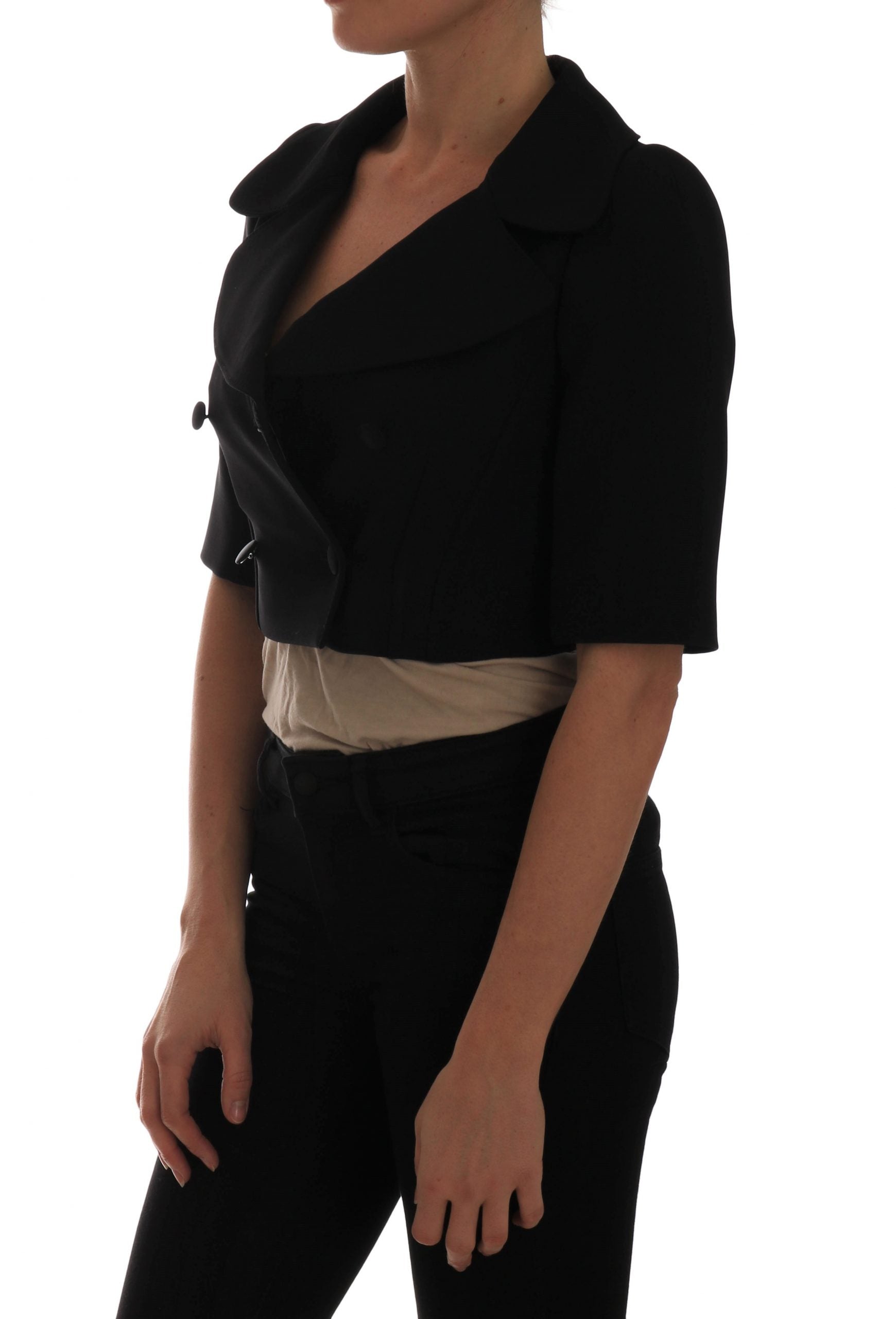 Dolce & Gabbana Dolce & Gabbana Black Short Croped Jacket Women's Blazer