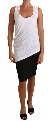 Cavalli White Top Tank CAVALLI T-Shirt Women's Jersey