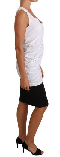 Cavalli White Top Tank CAVALLI T-Shirt Women's Jersey