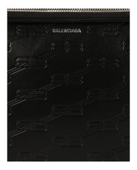Balenciaga Mens Signature Double Zip Pouch