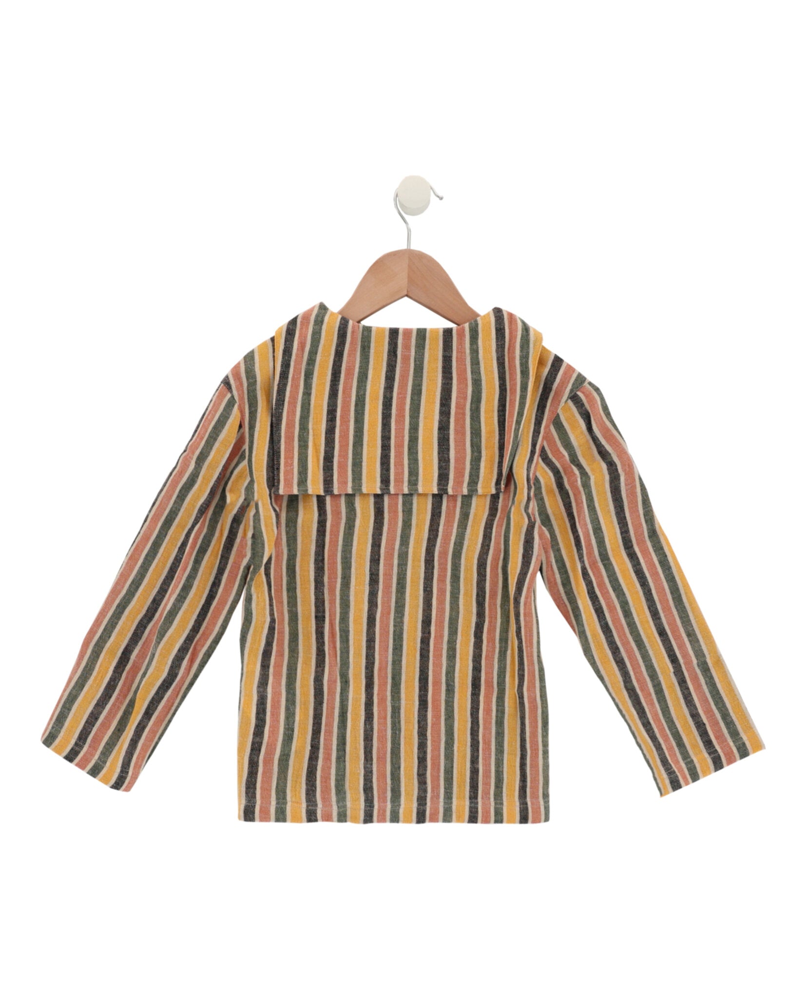 Gucci Boys Striped Linen Long Sleeve Shirt