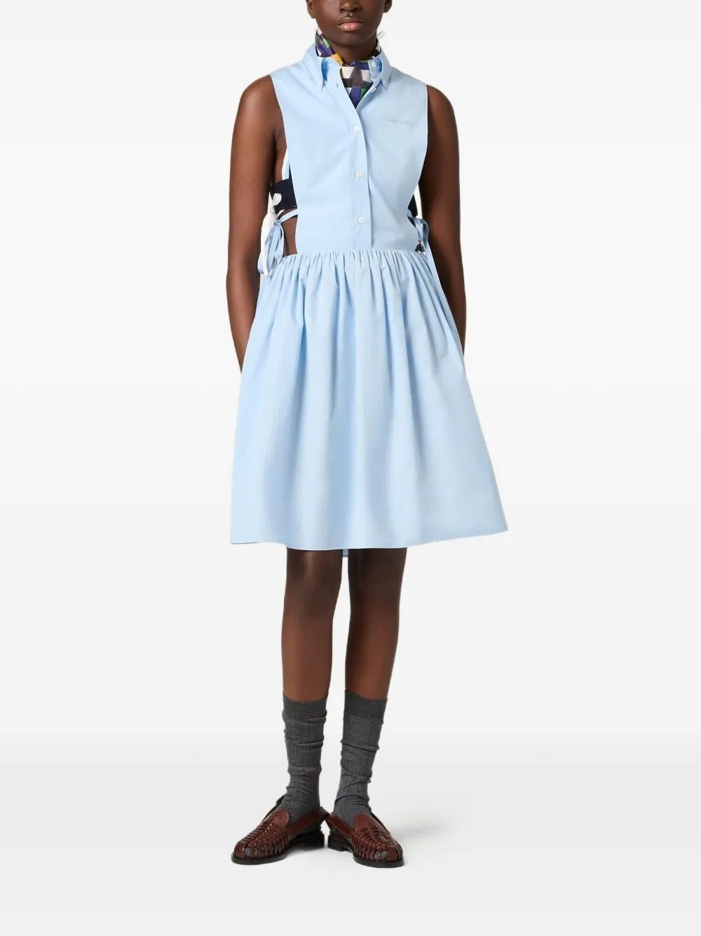 Miu Miu Women Sleeveless Poplin Dress