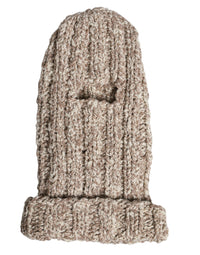 Dolce & Gabbana Beige Wool Knitted Ski Mask Balaclava Men's Hat