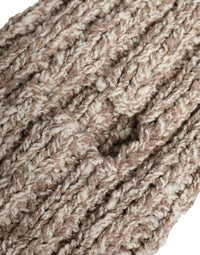 Dolce & Gabbana Beige Wool Knitted Ski Mask Balaclava Men's Hat