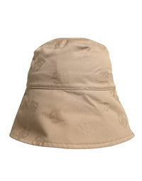 Dolce & Gabbana Beige Logo Monogram Cotton Bucket Men's Cap