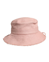 Dolce & Gabbana Pink Cotton Wide Brim Bucket Women's Hat