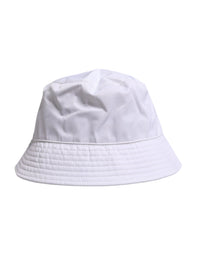 Dolce & Gabbana White Cotton Wide Brim Bucket Men's Hat
