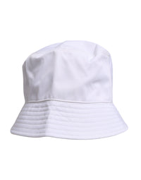 Dolce & Gabbana White Cotton Wide Brim Bucket Men's Hat