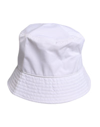 Dolce & Gabbana White Cotton Wide Brim Bucket Men's Hat