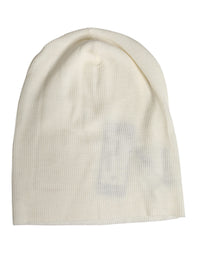Dolce & Gabbana Beige Wool Blend Knitted Beanie Men's Cap
