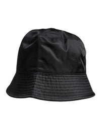 Dolce & Gabbana Black Cotton Wide Brim Bucket Men's Hat