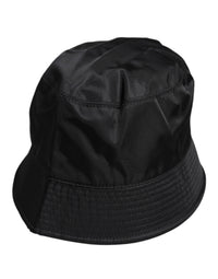 Dolce & Gabbana Black Cotton Wide Brim Bucket Men's Hat