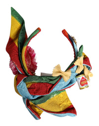 Dolce & Gabbana Dolce & Gabbana Multicolor Floral Crystal Embellished Diadem Women's Headband